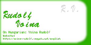 rudolf voina business card